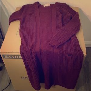 Burgundy cardigan